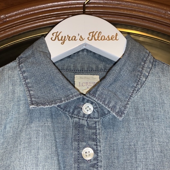 J. Crew The Perfect Shirt Chambray Ombré Blue Button Down Shirt - Picture 5 of 16